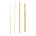 Gold Armband mit Stein und Nageldesign