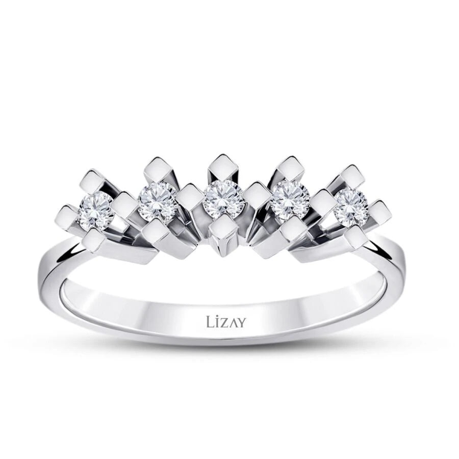 0.40 ct. Diamant Fünf-Stein Ring