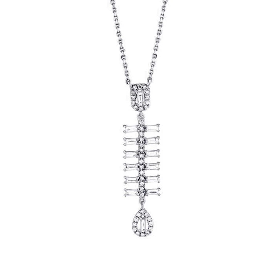 0.54 ct. Diamant Baguette Halskette