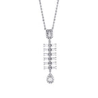 0.54 ct. Diamant Baguette Halskette