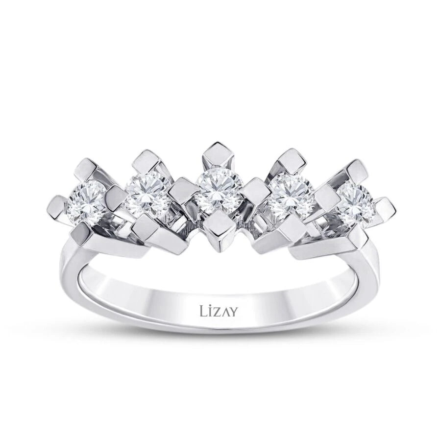 0.50 ct. Diamant Fünf-Stein Ring