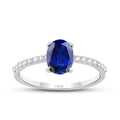 1.92 ct. Diamant Ovale Saphir Ring