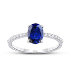 1.92 ct. Diamant Ovale Saphir Ring