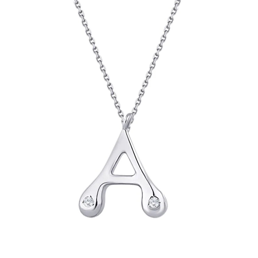 0.04 ct. Diamant A-Buchstabe Halskette