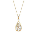 0.37 ct. Diamant Tropfen Baguette Halskette