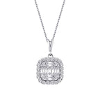 0.51 ct. Diamant Baguette Halskette