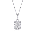 0.15 ct. Diamant Baguette Halskette