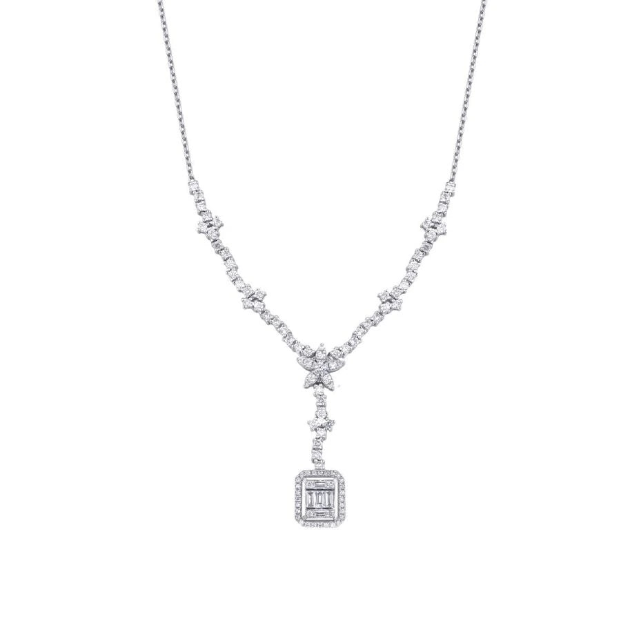 1.20 ct. Diamant Baguette Halskette