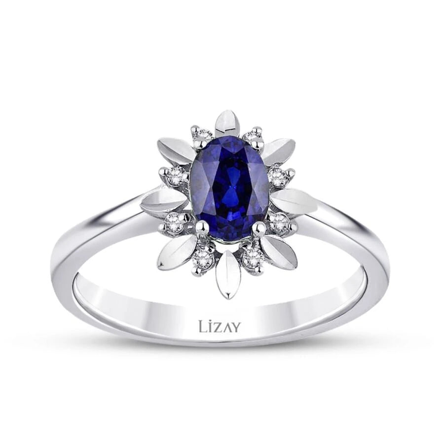 1.12 ct. Diamant Saphir Ring
