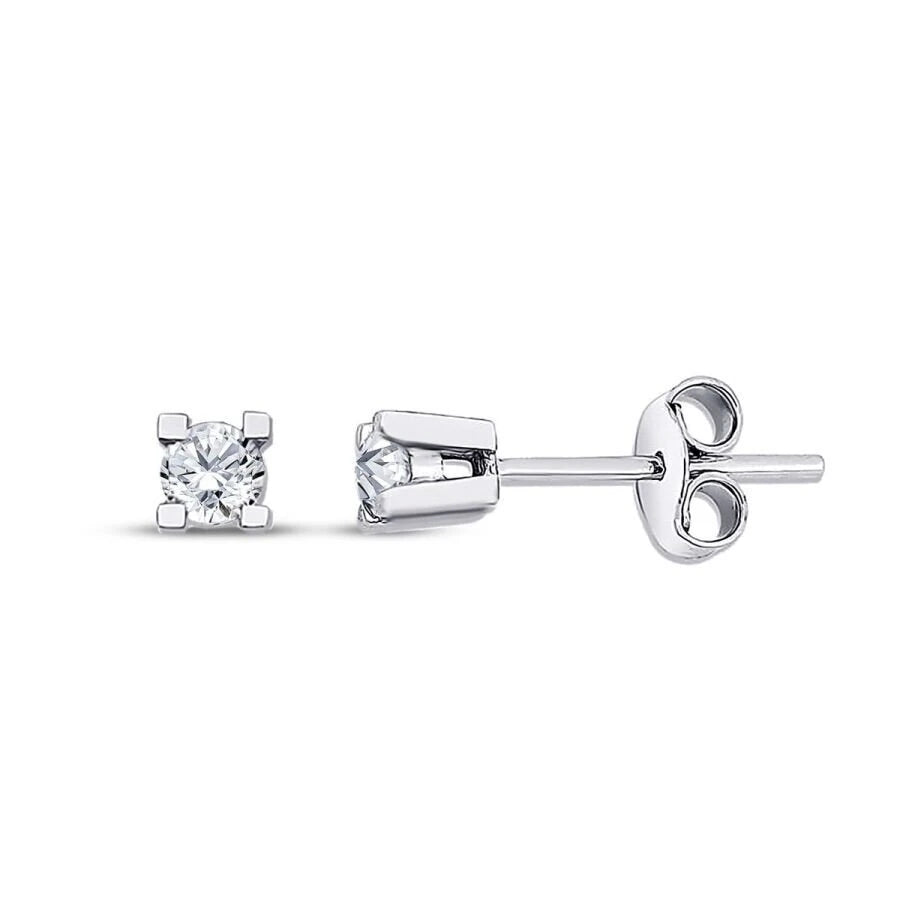 0.10 ct. Diamant Solitär Ohrringe