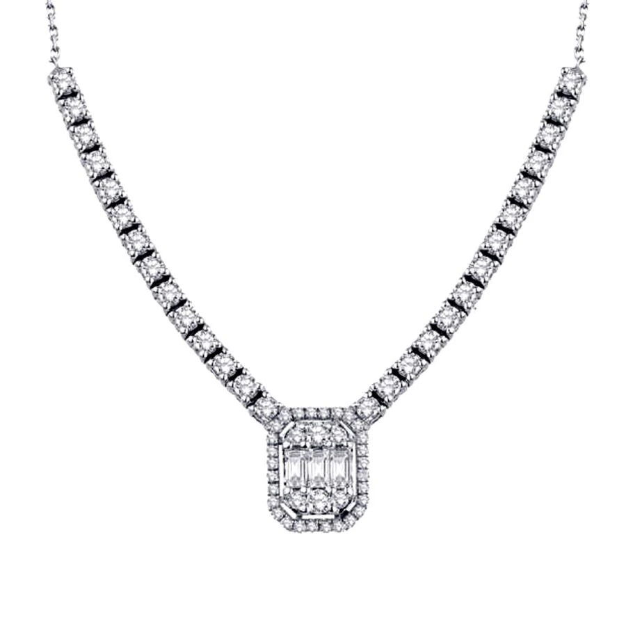 1.02 ct. Diamant Baguette Halskette