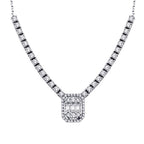 1.02 ct. Diamant Baguette Halskette