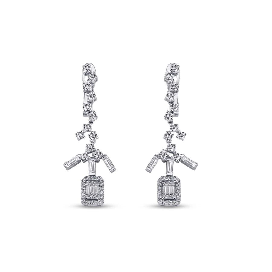 0.97 ct. Diamant Baguette Ohrringe