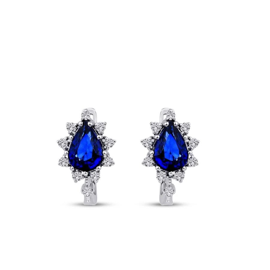 1.69 ct. Diamant Saphir Ohrringe