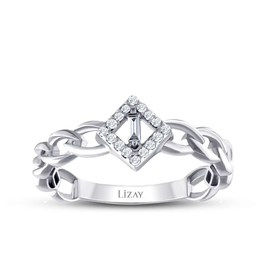 0.10 ct. Diamant Baguette Ring