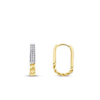 Gold Ovale Ketten Ohrringe