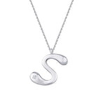 0.02 ct. Diamant S-Buchstabe Halskette
