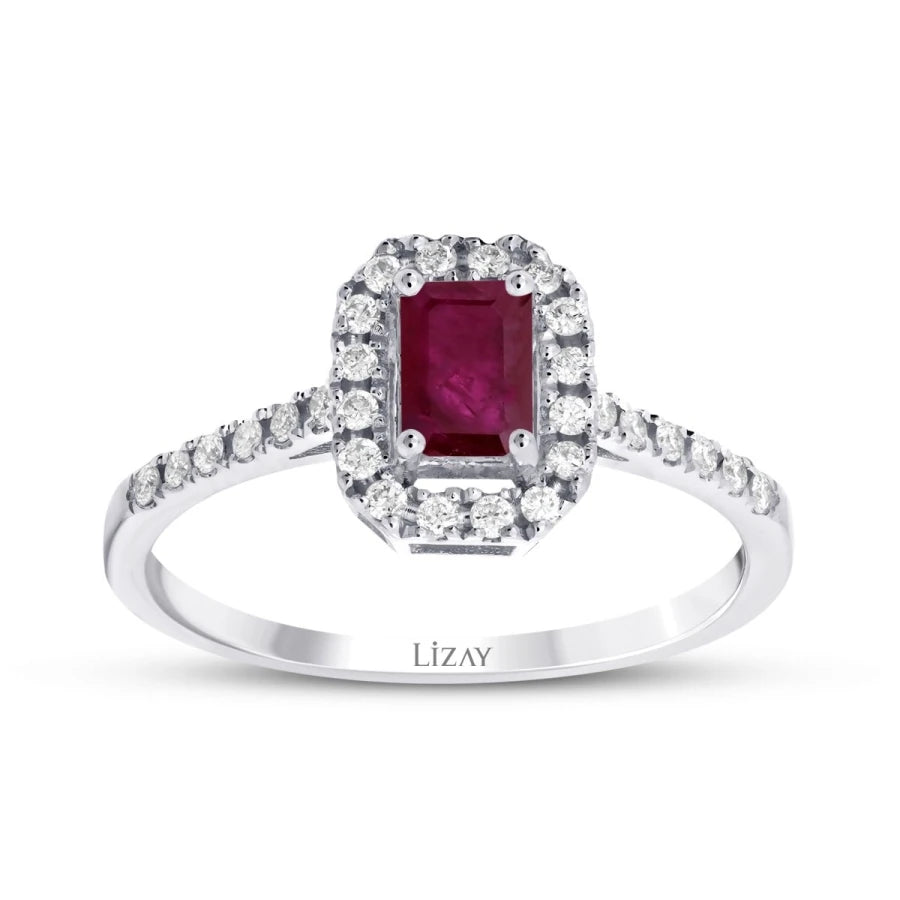 0.65 ct. Diamant Rubin Ring