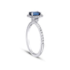 1.08 ct. Diamant Saphir Ring