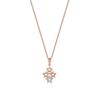 0.04 ct. Diamant Vier-Sterne Halskette