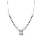 1.02 ct. Diamant Baguette Halskette