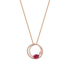 0.34 ct. Diamant Rubin Halskette