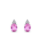 4.10 ct. Diamant Rosa Saphir Ohrringe