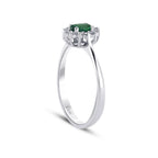 0.35 ct. Diamant Smaragd Ring