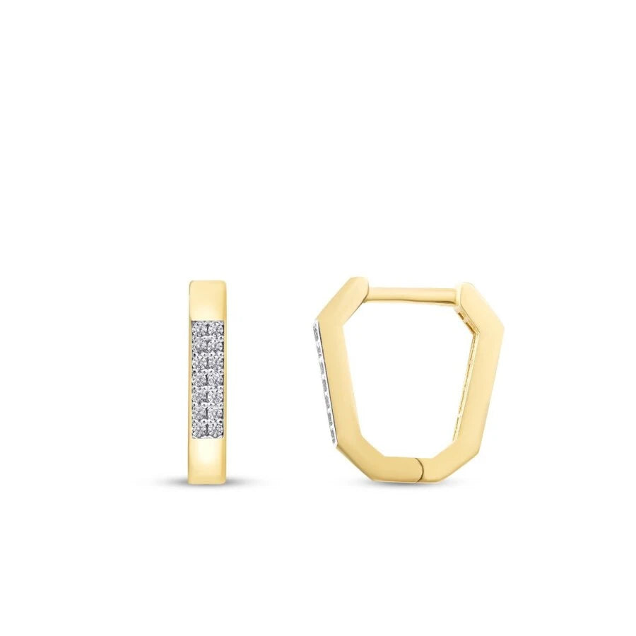 Gold Asymmetrische Ohrringe mit Stein