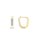 Gold Asymmetrische Ohrringe mit Stein
