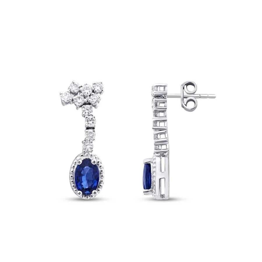 1.44 ct. Diamant Saphir Ohrringe