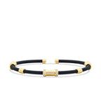 Gold Herren Armband mit Zylinderdetail
