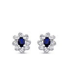 2.54 ct. Diamant Baguette Saphir Ohrringe