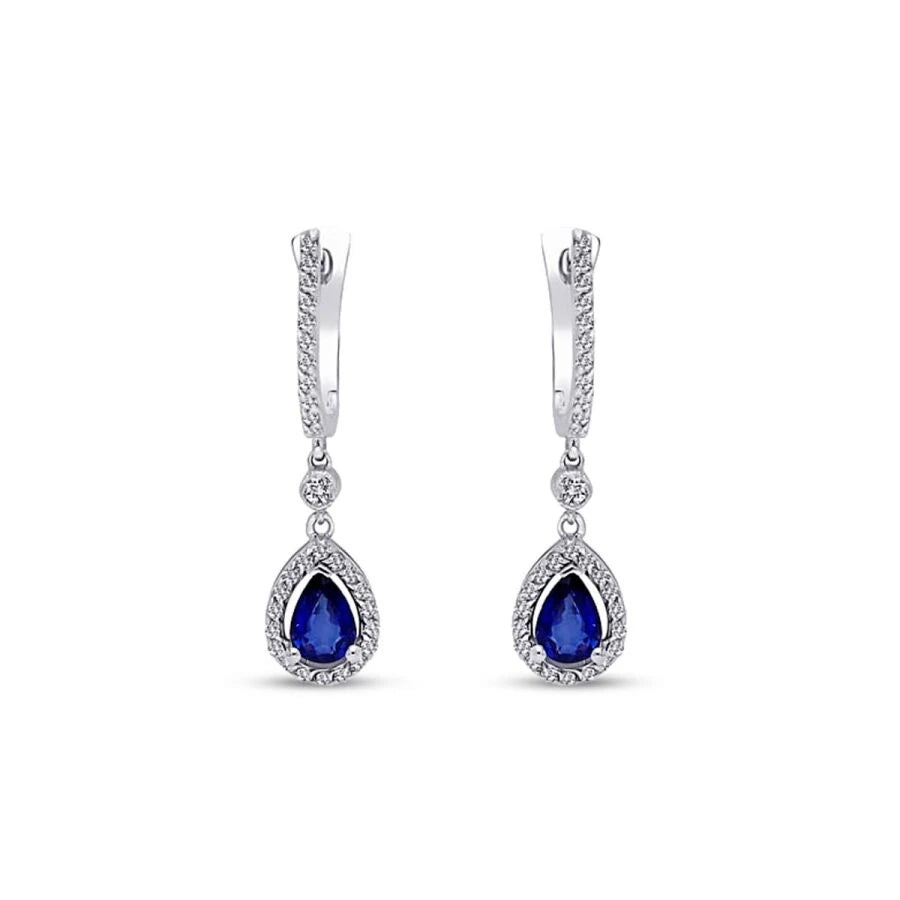 1.21 ct. Diamant Saphir Ohrringe