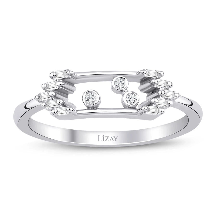 0.09 ct. Diamant Baguette Ring