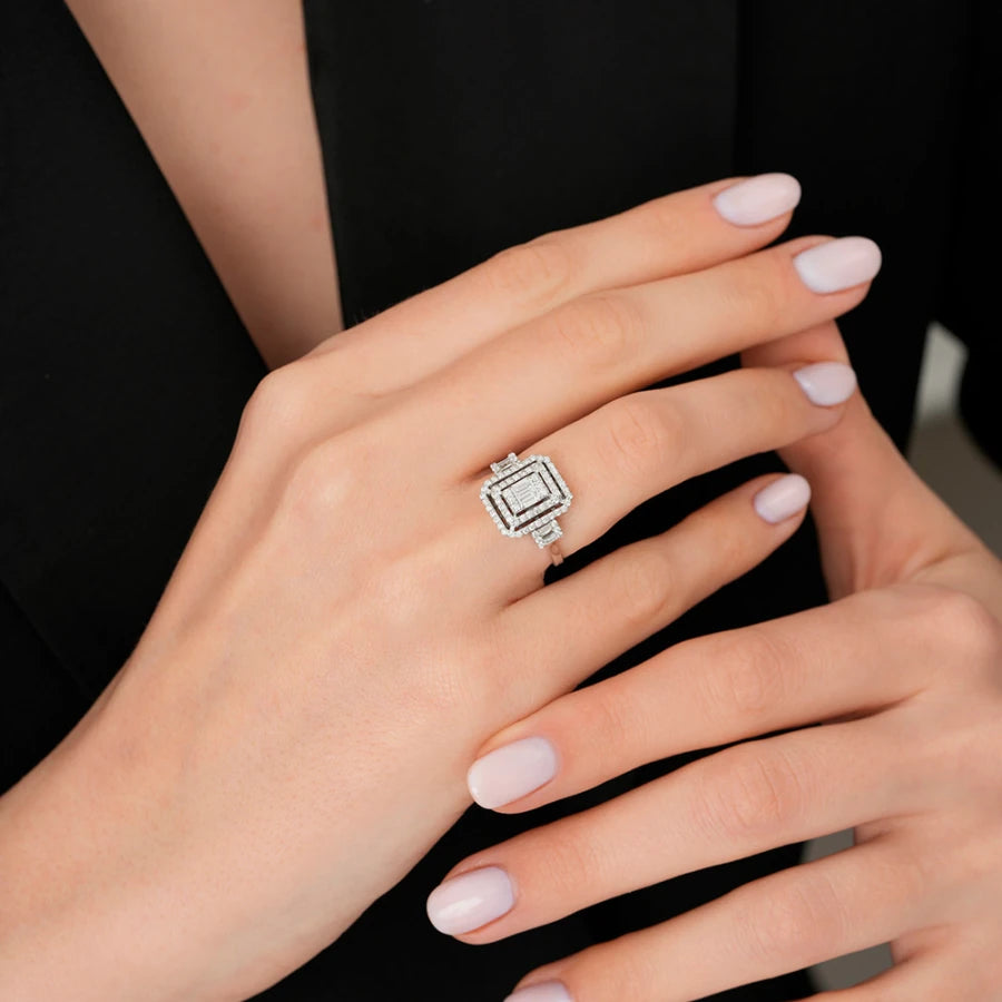 0.77 ct. Diamant Baguette Ring