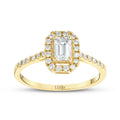 0.69 ct. Diamant Smaragd Ring