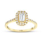 0.69 ct. Diamant Smaragd Ring