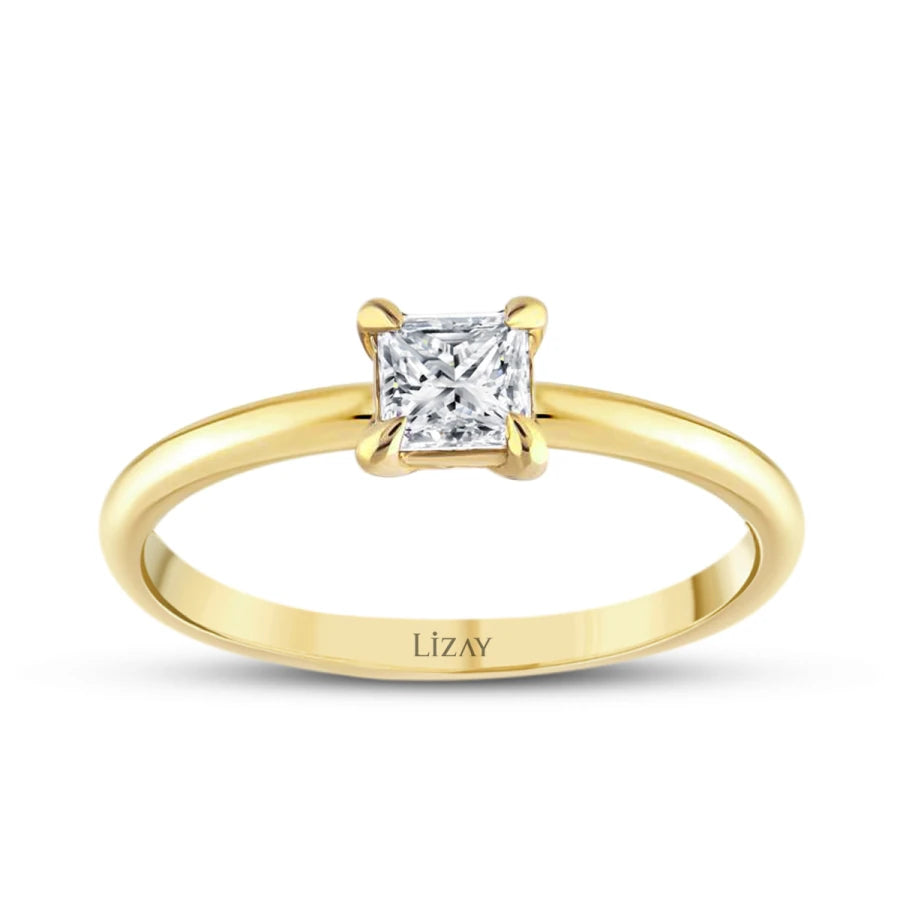 0.50 ct. Diamant Prinzessin Solitär Verlobungsring