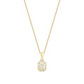 0.14 ct. Diamant Baguette Halskette