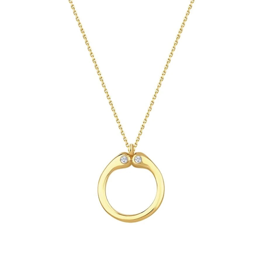 0.04 ct. Diamant Ö-Buchstabe Halskette