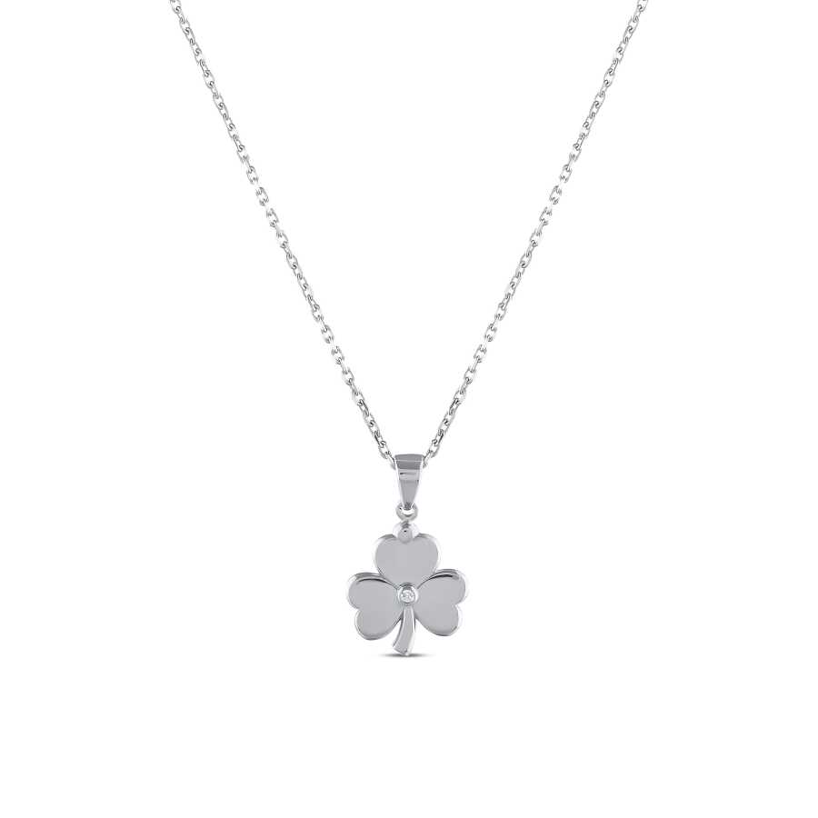 0.01 ct. Diamant Trend Clover Halskette