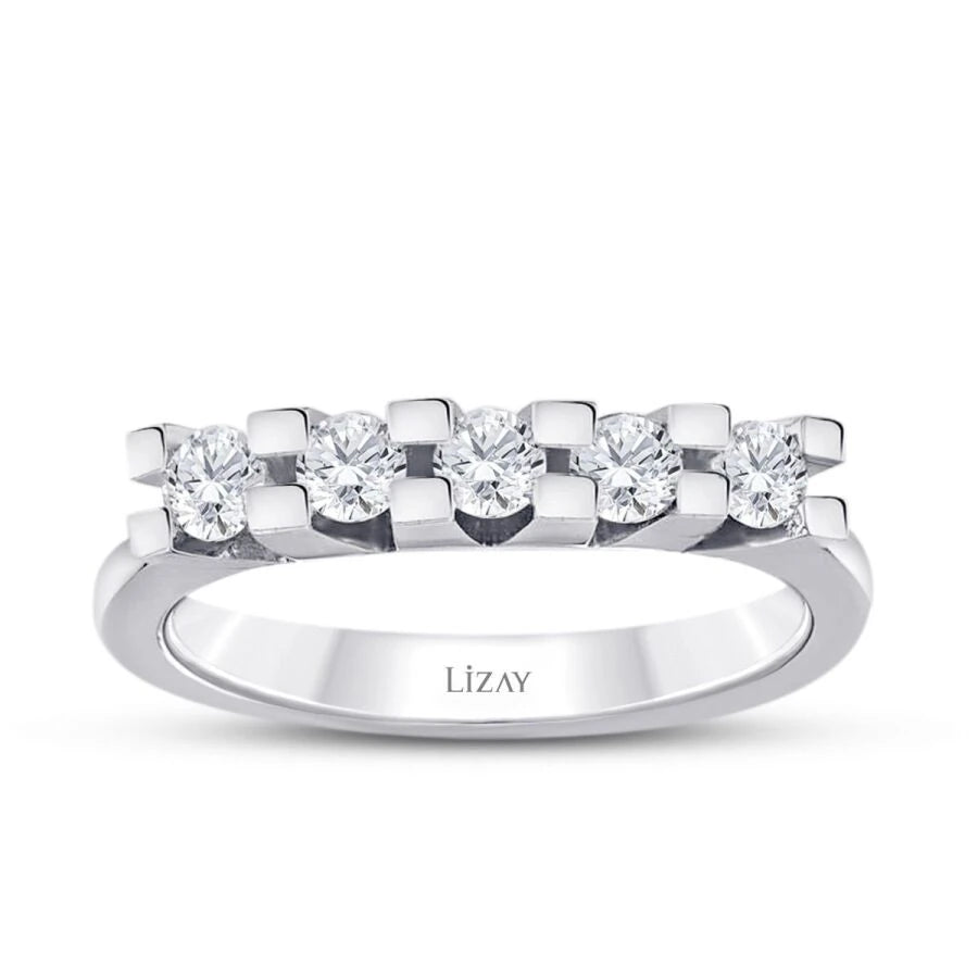 0.45 ct. Diamant Fünf-Stein Ring