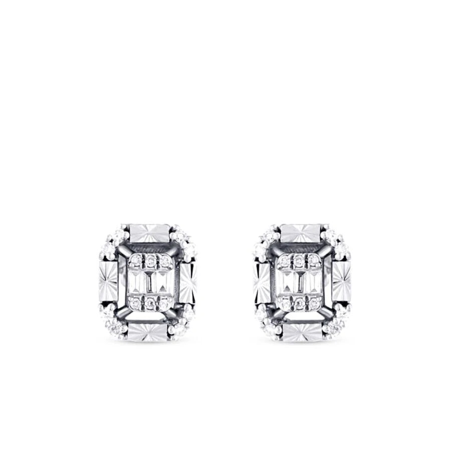 0.17 ct. Diamant Baguette Ohrringe