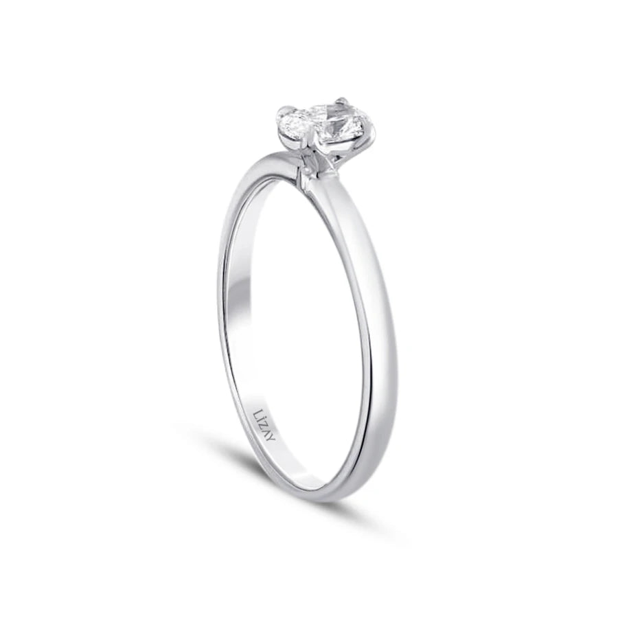 0.30 ct. Diamant Ovale Solitär Verlobungsring