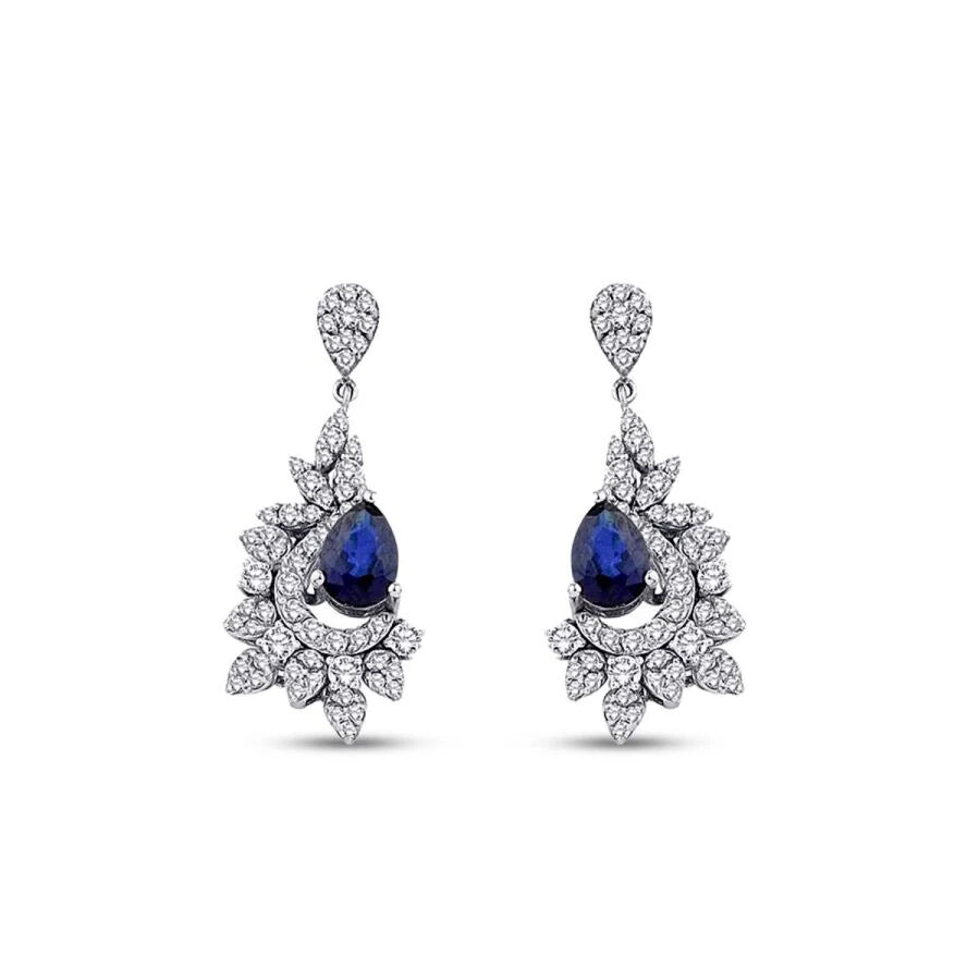 2.29 ct. Diamant Saphir Ohrringe