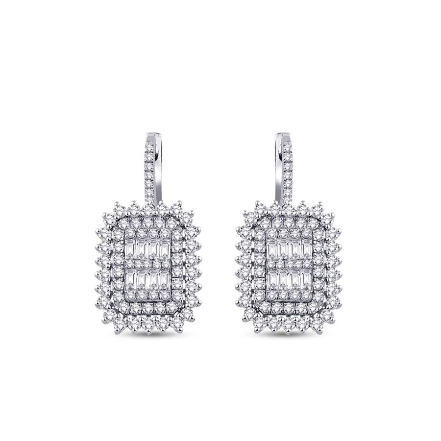 1.72 ct. Diamant Baguette Ohrringe