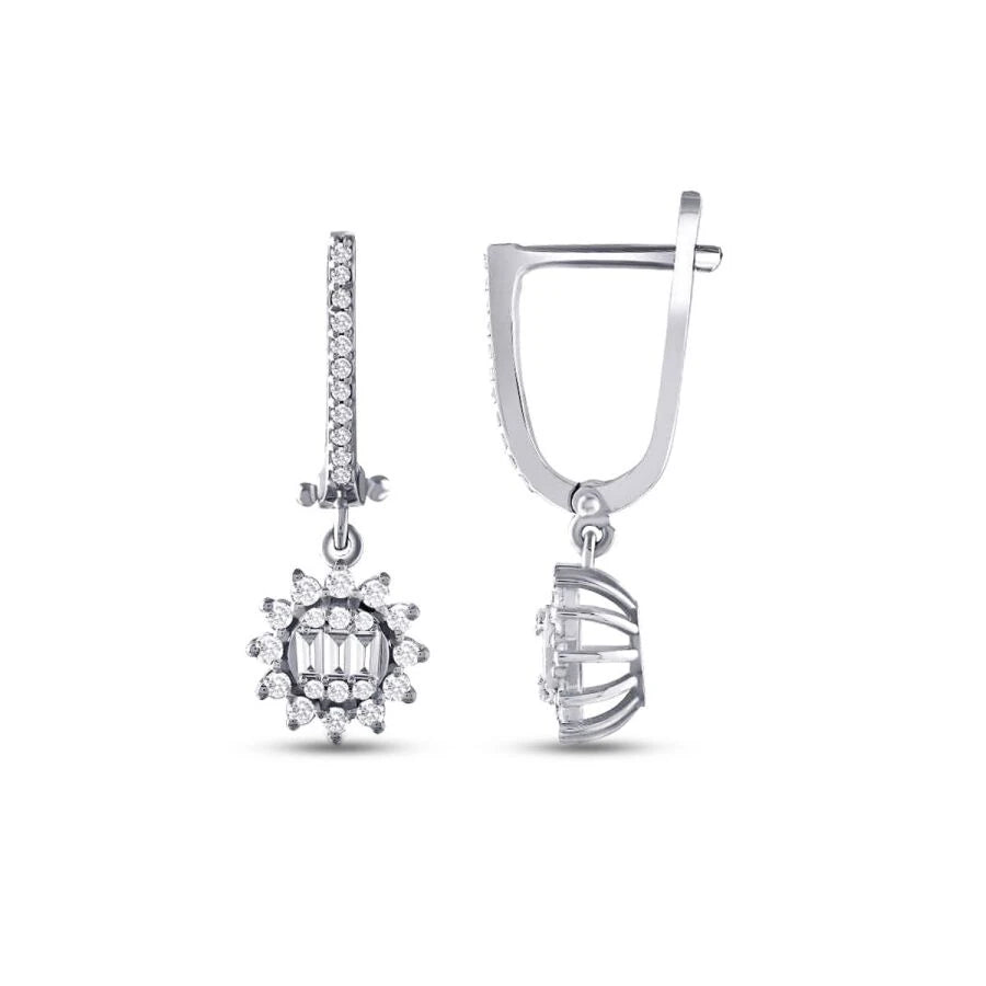 0.56 ct. Diamant Baguette Ohrringe