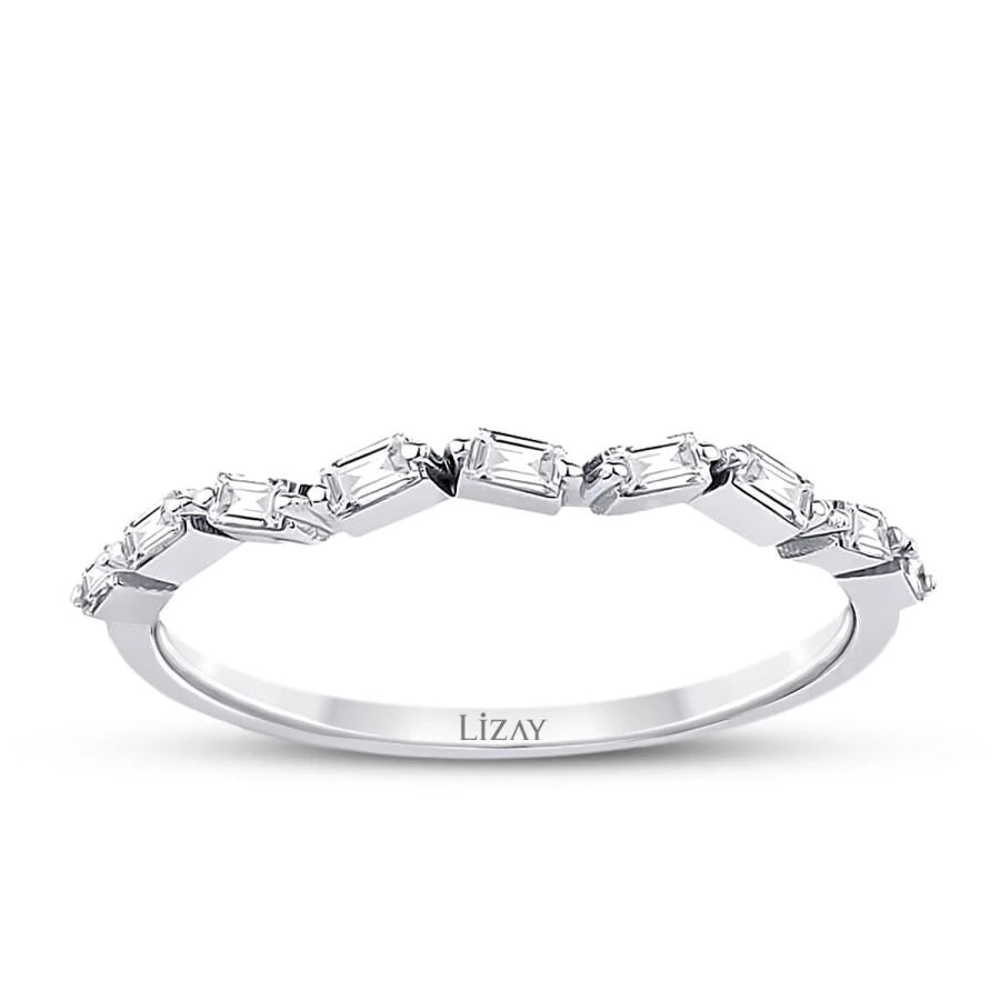 0.20 ct. Diamant Baguette Halb-Eternity Ring