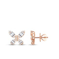 0.58 ct. Diamant Baguette Schmetterling Ohrringe